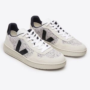 Veja V-10 Flannel Snow Black Sneakers